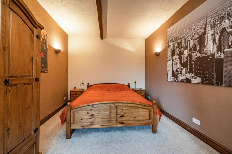 One of the property's smaller bedrooms but still with enough space, possibly best though for use as a guest bedroom.