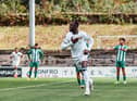 Momodou Bojang celebrates scoring for Famalicão against Rio Ave