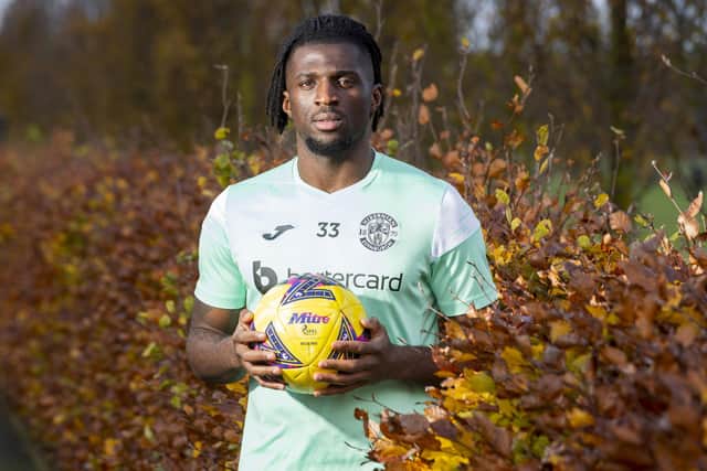 Rocky Bushiri is enjoying life at Hibs after changing manager Lee Johnson's mind