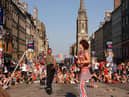 Street artists perform during the Fringe Festival on the Royal Mile (Picture: Ian Stewart/AFP via Getty Images)