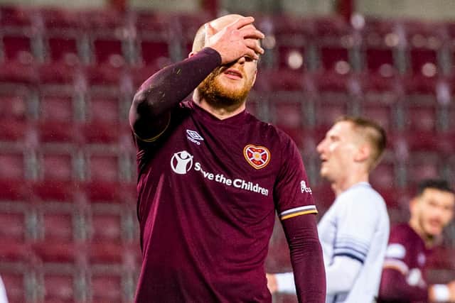 Liam Boyce missed his penalty not once, but twice following a retake. Picture: SNS