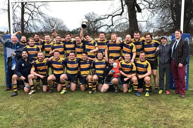 The Edinburgh Northern rugby team after a 16-12 win at Inch Park in February.