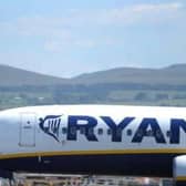 A Ryanair plane at Edinburgh Airport. Picture: Neil Hanna