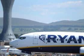 A Ryanair plane at Edinburgh Airport. Picture: Neil Hanna