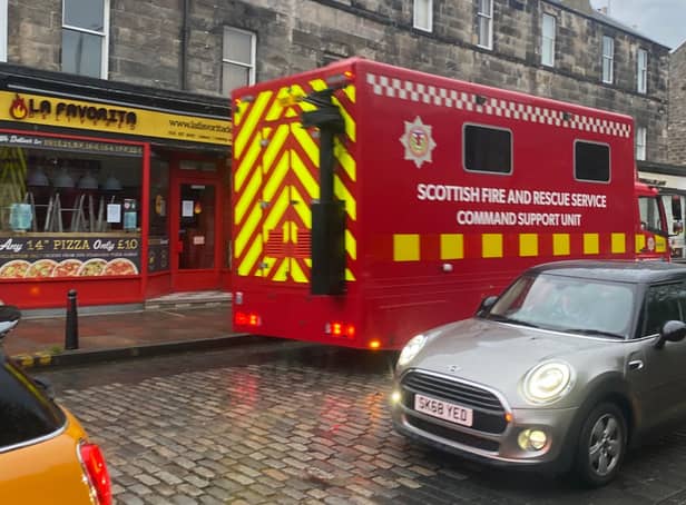 Six fire engines are on scene at a fire in Portobello High Street (Photo: Twitter @CuencaMetcalfA)