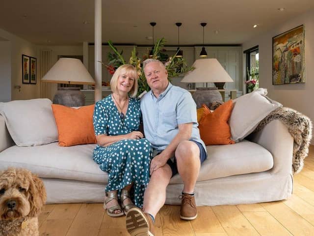 Jean & David Short, whose Bellsmanins home is set to feature in Scotland's Home of the Year.
Pic: BBC Scotland