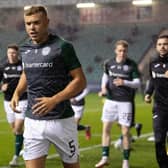 Ryan Porteous pictured during the pre-match warm-up at Easter Road