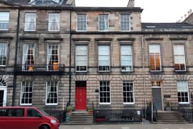 Robert Louis Stevenson (1850-94) was born at 8 Howard Place on Inverleith Row but the family moved soon afterwards to 1 Inverleith Terrace and then to 17 Heriot Row (pictured) in the New Town. He was often ill as a child and it is said that looking out from the house into Queen Street Gardens, just across the road, he saw a small pond with a little island in the middle, which inspired him to write Treasure Island. He studied at Edinburgh University and qualified as an advocate but never practised law.  He spent a lot of time abroad, often for his health, and finally settled in Samoa, where he died.