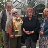 Christine Grahame (centre) in the greenhouse at the Gorebridge Hive with funders, The Coalfields Regeneration Trust.