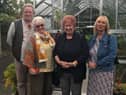Christine Grahame (centre) in the greenhouse at the Gorebridge Hive with funders, The Coalfields Regeneration Trust.