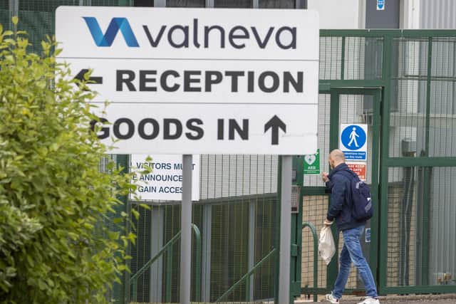 A view of the Valneva vaccine factory in Livingston. Picture: SWNS