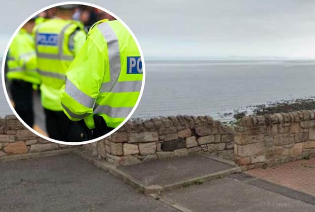 Police descended on the East Lothian beach after a body was found