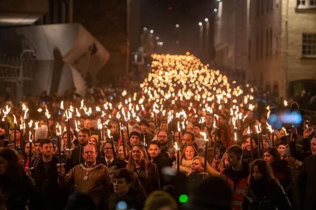 Edinburgh's Hogmanay torchlight procession.