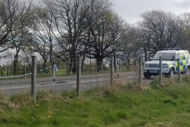 Police in attendance at Silverknowes Road, Edinburgh, where the crash happened picture: supplied