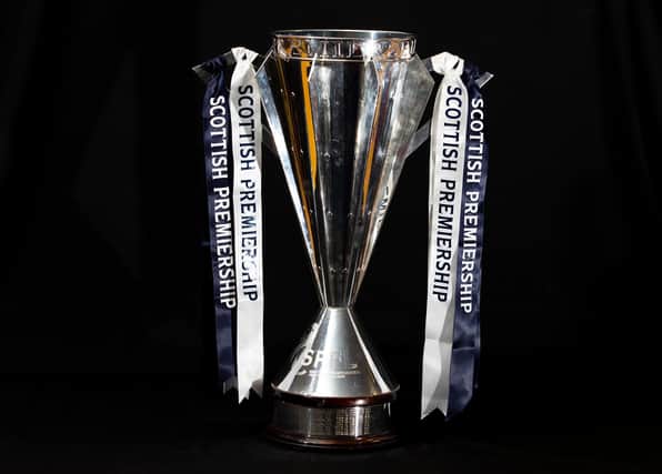 The Scottish Premiership trophy.