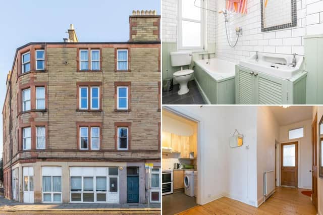 Two-bedroom tenement flat in North Junction Street, Leith, is up for auction with a starting bid of £185,000