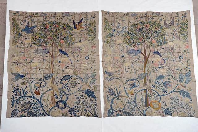 An embroidery by May Morris, daughter of design pioneer William Morris, who lived with her female partner for 22 years. PIC: NMS.
