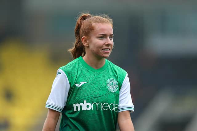 Colette Cavanagh in action for Hibs Women