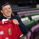 Hamish Watson familiarises himself with the Lions jersey. Picture: Craig Williamson/SNS