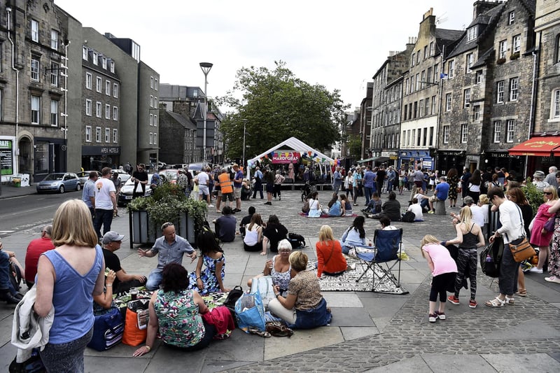 Lots of our readers suggested the Grassmarket as the best place in Edinburgh to go to enjoy the sunshine, with some of it's many bars and restaurants offering outside dining and drinking areas.