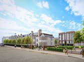 Impression of the student flats planned for the site