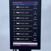 Lothian Buses' new electronic timetable display boards