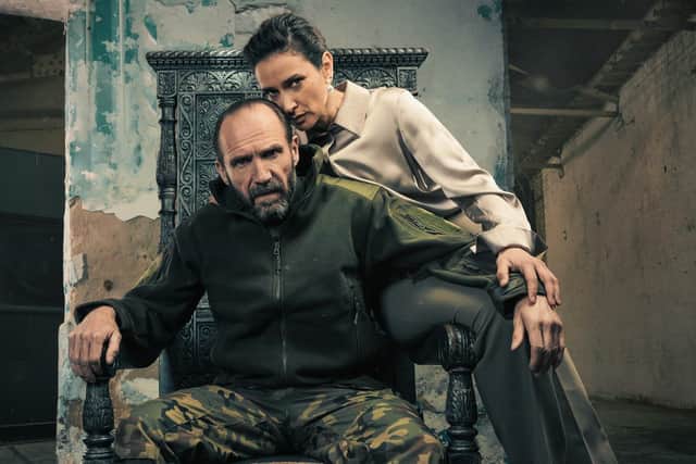 Ralph Fiennes and Indira Varma will be appearing at Edinburgh Royal Highland Centre in a new stage production of Macbeth. (Photo: Oliver Rosser)