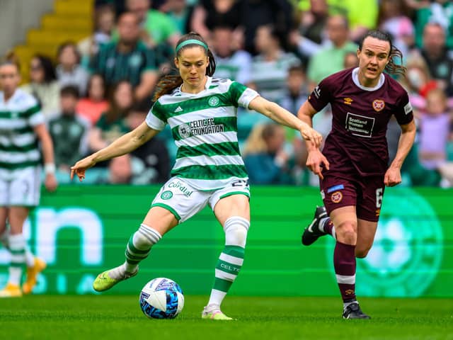 Hearts Player of the Season Ciara Grant was unable to stop Celtic. Credit: Malcolm Mackenzie