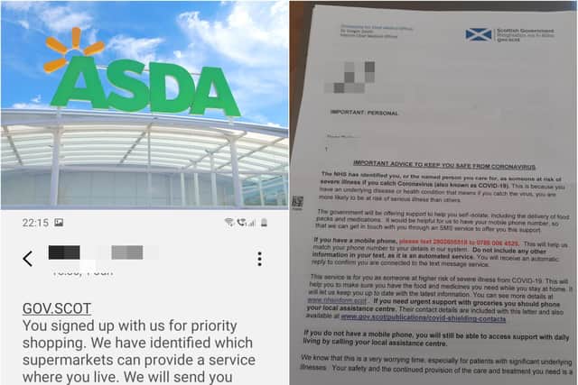 The man says he was unable to afford his Asda shop because of the extra charged for delivery and spending under £40.