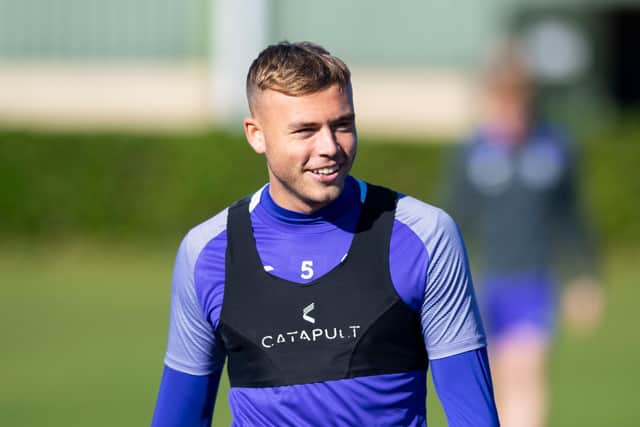 Hibs have appealed againt the red card shown to Ryan Porteous (pictured) at Ibrox on Sunday. (Photo by Mark Scates / SNS Group)