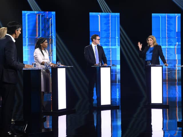 The ITV debate televised between the Tory leadership candidates on Sunday. The SNP have accused the Conservative Party of putting leadership before the cost-of-living crisis. Picture: ITV via Getty Images