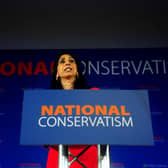 Home Secretary Suella Braverman, speaking at the National Conservatism conference (Picture: Victoria Jones/PA)