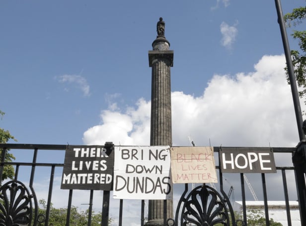 The Melville Monument in Edinburgh was targeted by protesters when the Black Lives Matter movement emerged two years ago:
Picture: Urquhart Media/BBC