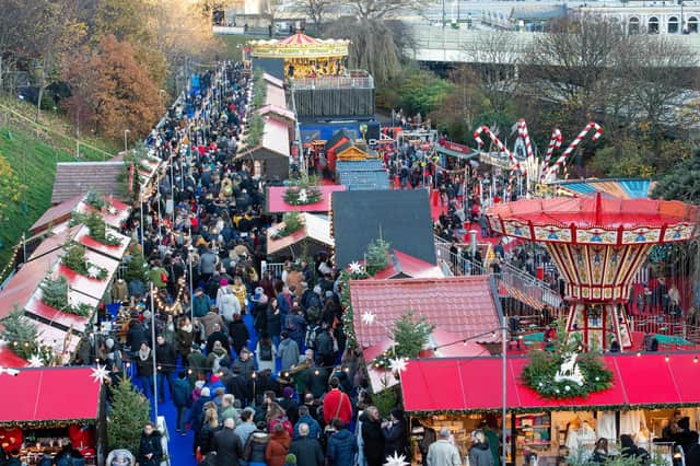 The Christmas Market remains popular, despite Nicola Sturgeon's plea for people to stay at home.