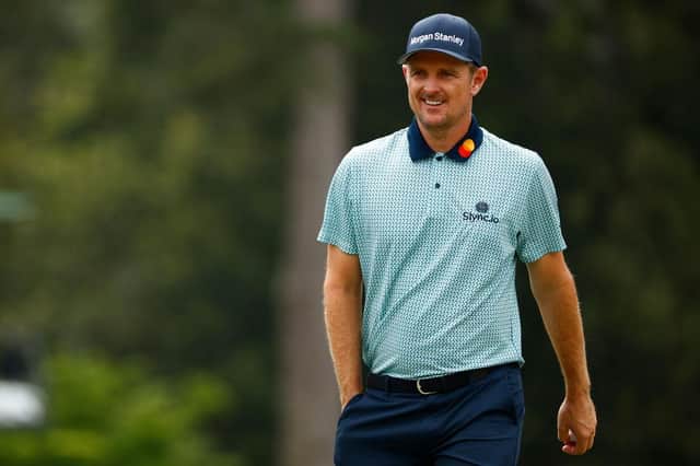 Justin Rose during the second round of the Masters at Augusta National Golf Club. Picture: Jared C. Tilton/Getty Images.