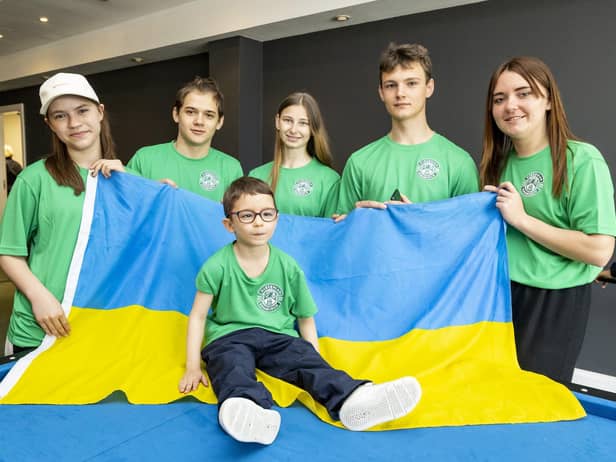 Since fleeing Ukraine, the youngsters have travelled across the continent before safely arriving and starting new lives in Scotland. Photo by Alan Rennie.