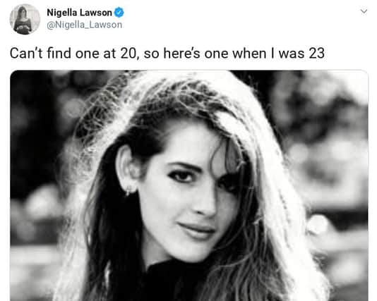 Nigella Lawson also tweeted her own example of the challenge (Photo: Nigella Lawson)