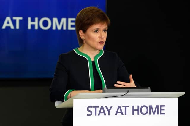 Nicola Sturgeon may announce a further easing of the lockdown restrictions this week if evidence about the spread of coronavirus allows it (Picture: Scottish Government/AFP via Getty Images)
