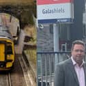 Conservative List MSP for South Scotland Craig Hoy has raised concerns about the Borders Railway. Also pictured, a train on the line heading through Dalkeith.