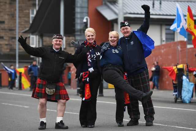 Scotland fans arrive at Hampden Park for a night to cherish