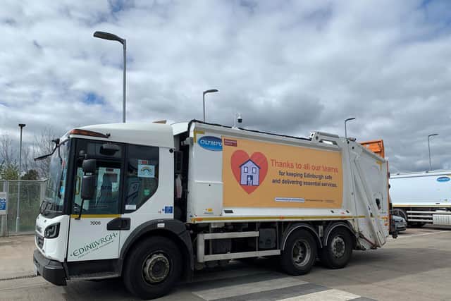 The bin lorry messages also includes one of thanks to all staff