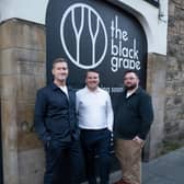 Stuart Hunter, Cameron Taylor and Murray Ainslie outside The Black Grape