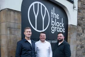 Stuart Hunter, Cameron Taylor and Murray Ainslie outside The Black Grape