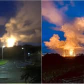 The flaring above Mossmorran chemical plant in Fife. Pic: Ash Alay/ Elaine Green