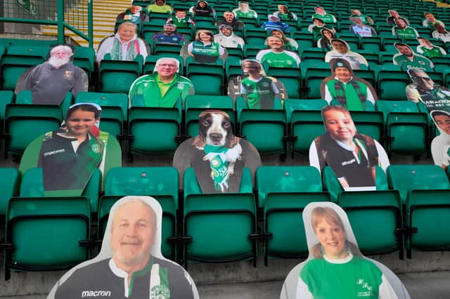 Hibs fans weren't at Easter Road - but many were left delighted by the display.