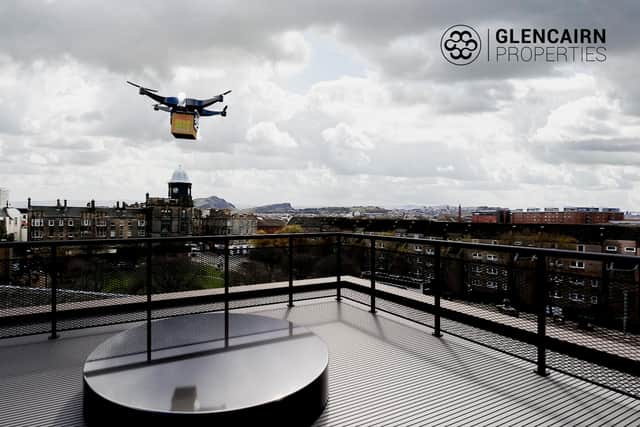 The flats will come with a designated area for a future drone landing pad on the roof terrace, accommodating the development of contactless delivery