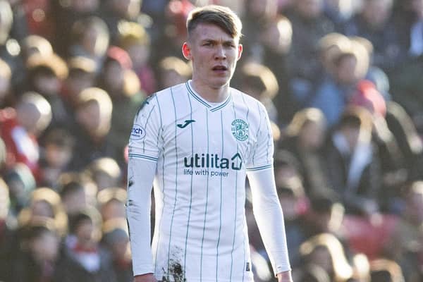 Hibs striker Josh O'Connor made his first-team debut at Pittodrie last season. Picture: SNS