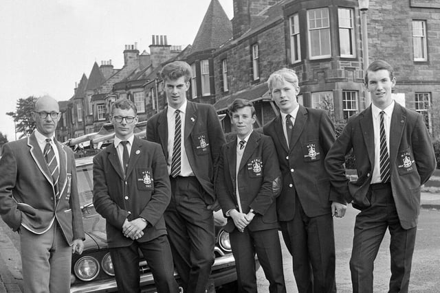 The George Watson's College Rowing Team leave for Ireland in June 1964.