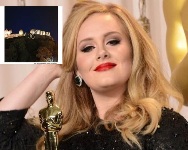 Speculation is rife Adele could be about to release a new album after a series of mysterious '30' billboards and projections appeared at landmarks around the world - including Edinburgh Castle.
