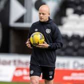 Hearts coach Steven Naismith  during a cinch Premiership match between St Mirren and Hearts at SMISA Stadium, on August 07, 2021, in Paisley, Scotland (Photo by Alan Harvey / SNS Group)